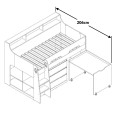 Kids Beds - Julian Bowen Jupiter Mid Sleeper Bed White JUP101