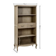 Bookcase Camille Limed Oak Tall Bookcase with Drawers CAM412