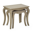 Table Nest Camille Limed Oak Nest of Tables CAM415